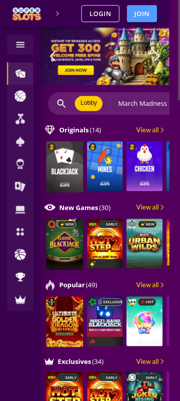 Super Slots mobile